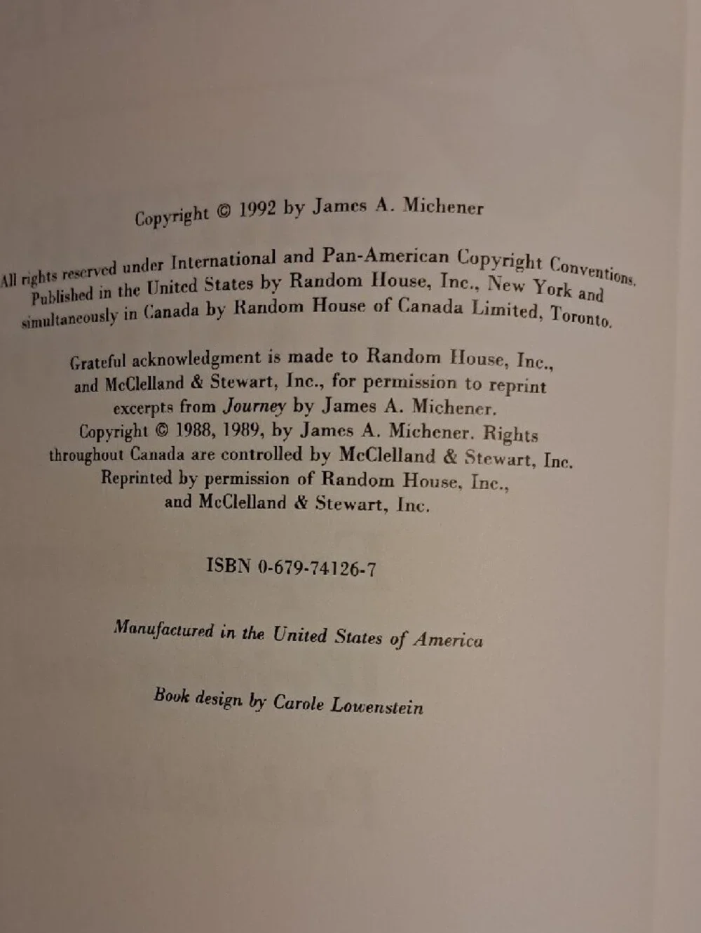 James A. Michener's Writer's Handbook — Yellow Cover